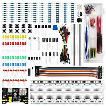 Smraza Basic Starter Kit With Breadboard Power Supply Jumper Wires Resistors LED for sale online
